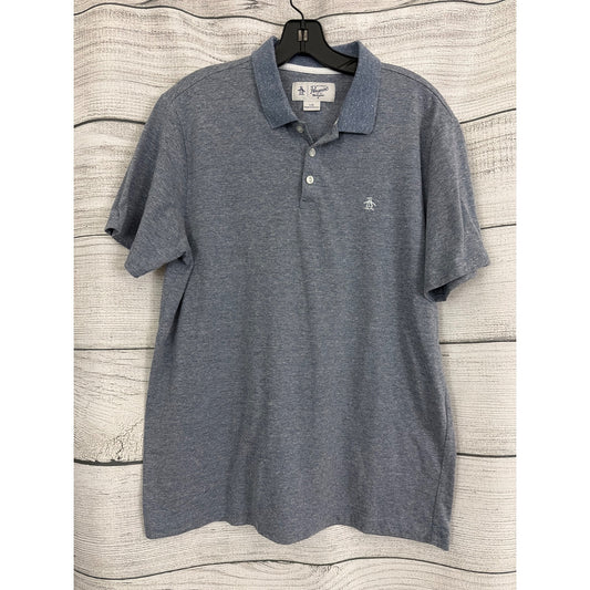 Mens Original Penguin Blue Polo Shirt Size L
