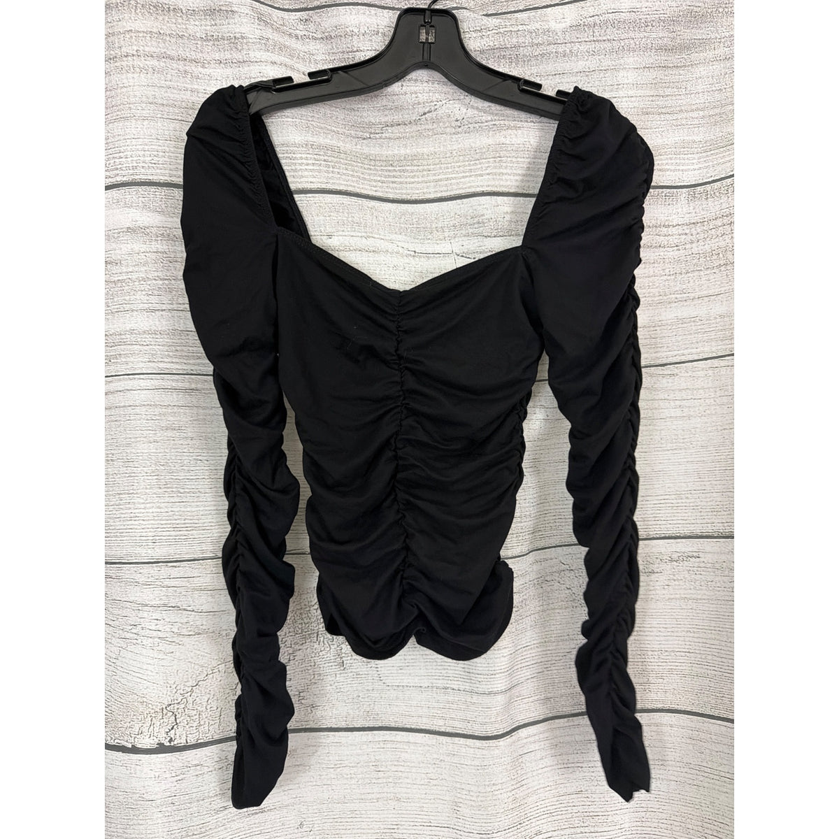 Reformation Ezra Ruched Long Sleeve Top Size XS