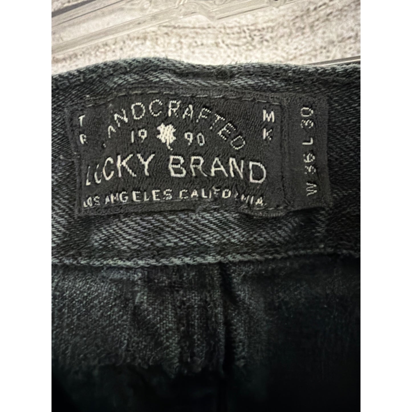 Mens Lucky Brand 221 Original Straight Black Denim Jeans 36x30