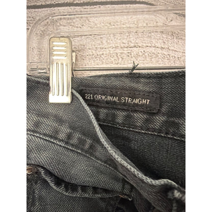 Mens Lucky Brand 221 Original Straight Black Denim Jeans 36x30