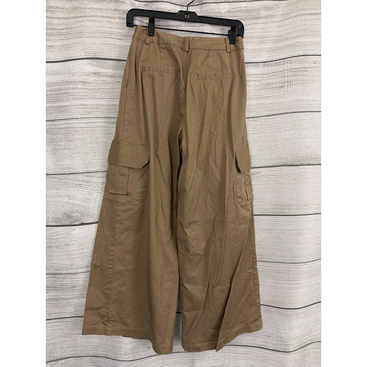 Anthropologie Du Paradis Pleated Wide-Leg Cargo Pants Size S