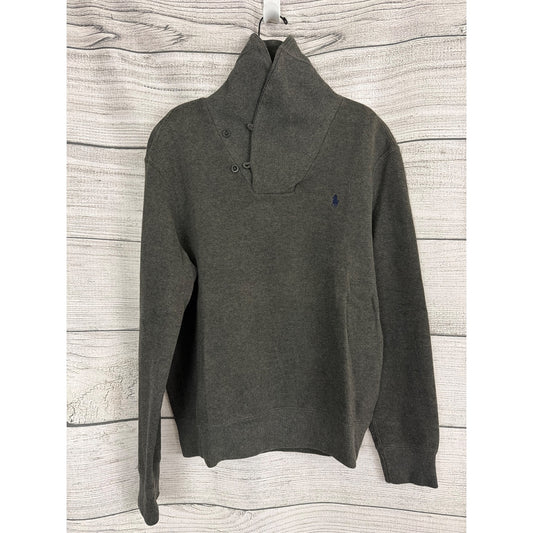 Mens Polo By Ralph Lauren Green Funnel Neck Sweater Size M