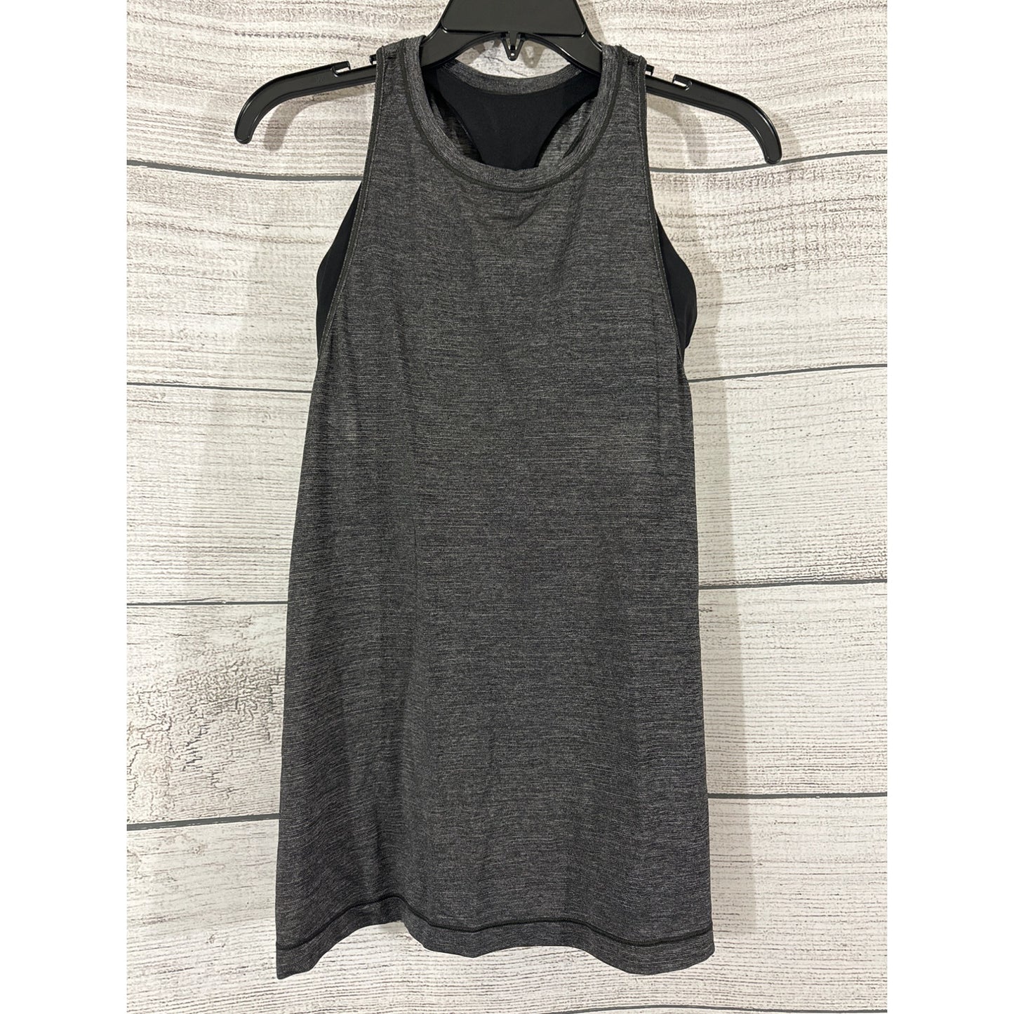 Lululemon Extra Mile Tank Heathered Black Size 6