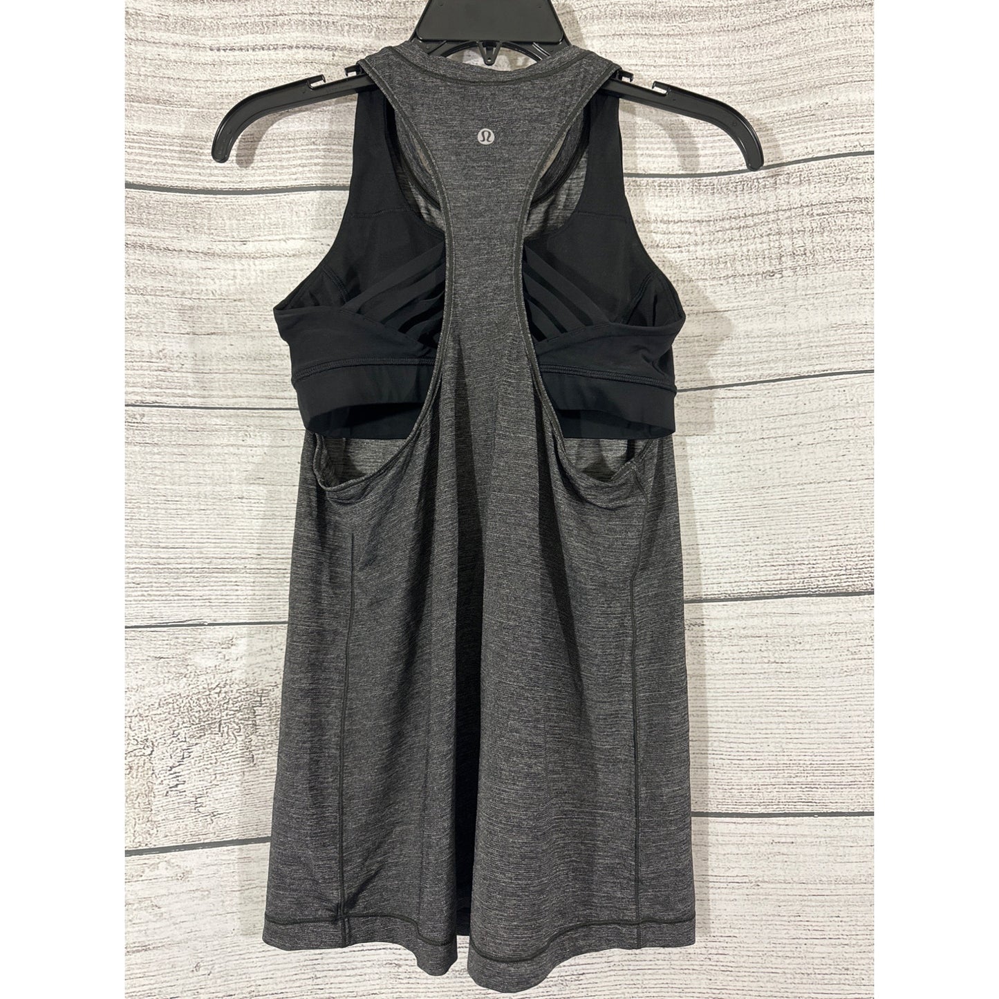Lululemon Extra Mile Tank Heathered Black Size 6