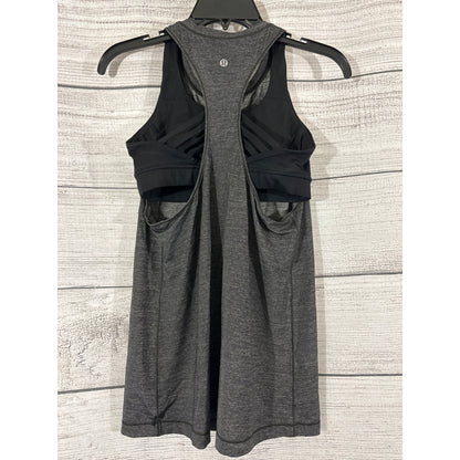 Lululemon Extra Mile Tank Heathered Black Size 6