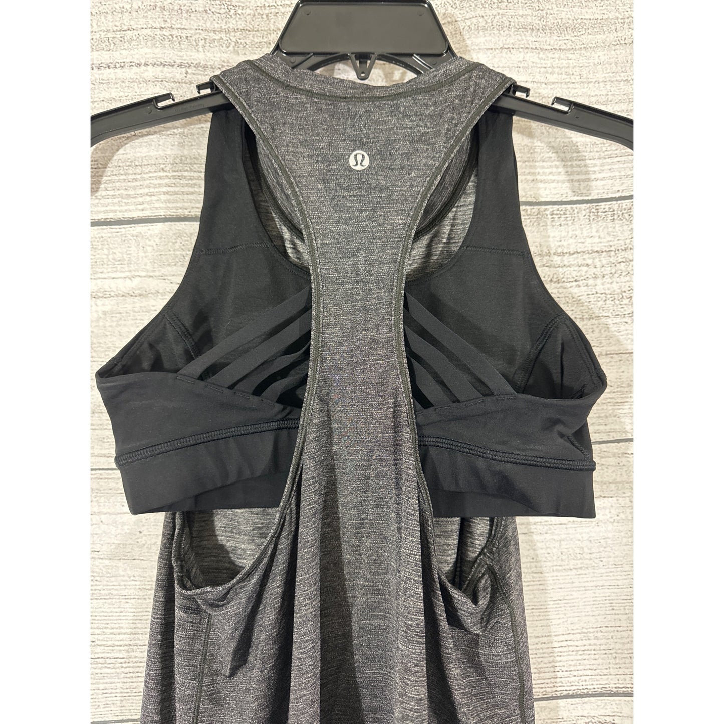 Lululemon Extra Mile Tank Heathered Black Size 6