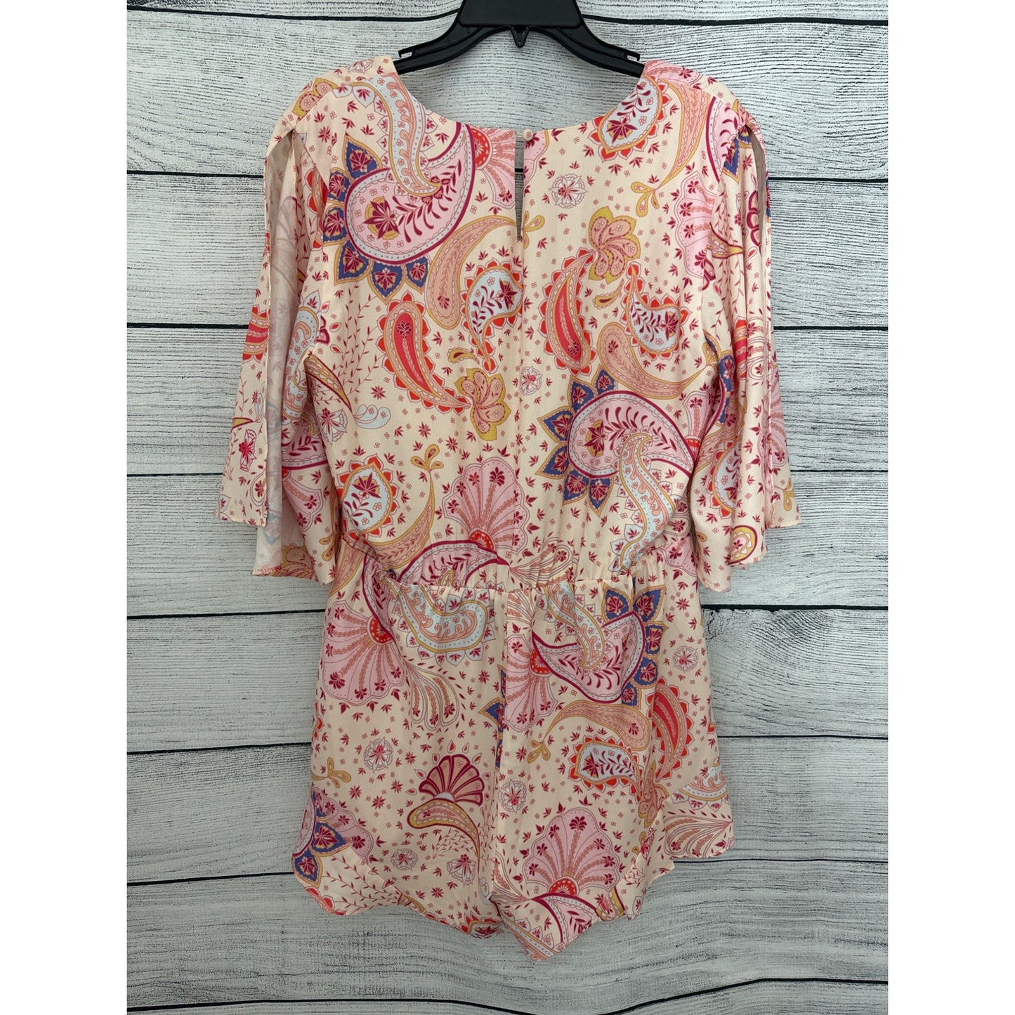 Lovers and Friends Long-Sleeve Boho Paisley Print Romper Size L