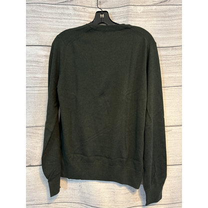 Banana Republic Mens Green Cotton Wool Blend Crewneck Sweater Size M