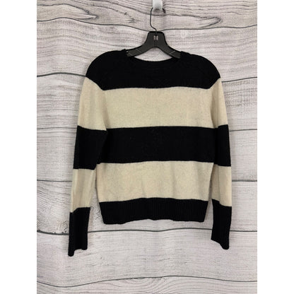 Re/Done Black & White Striped Knit Sweater Size S