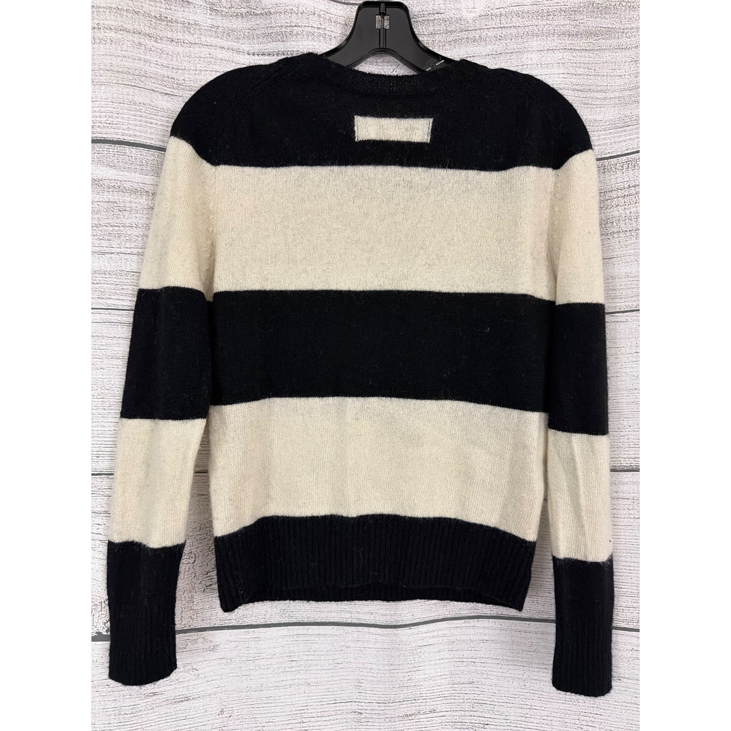 Re/Done Black & White Striped Knit Sweater Size S