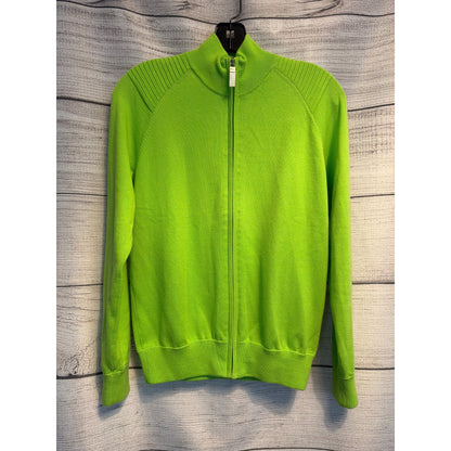 Polo Golf Ralph Lauren Neon Green Full-Zip Sweater Size M