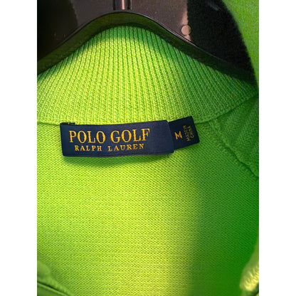 Polo Golf Ralph Lauren Neon Green Full-Zip Sweater Size M