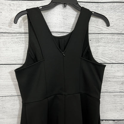 Madewell Black Sleeveless A-Line Dress With Pleated Skirt, Size Medium