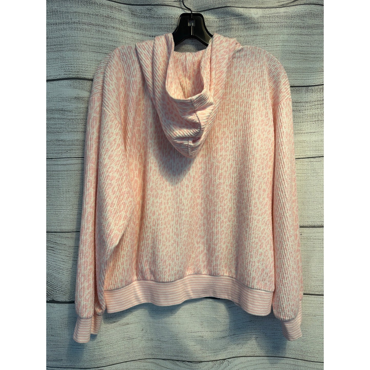 Pj Salvage Waffle Knit Lounge Hoodie Henley Top Size L