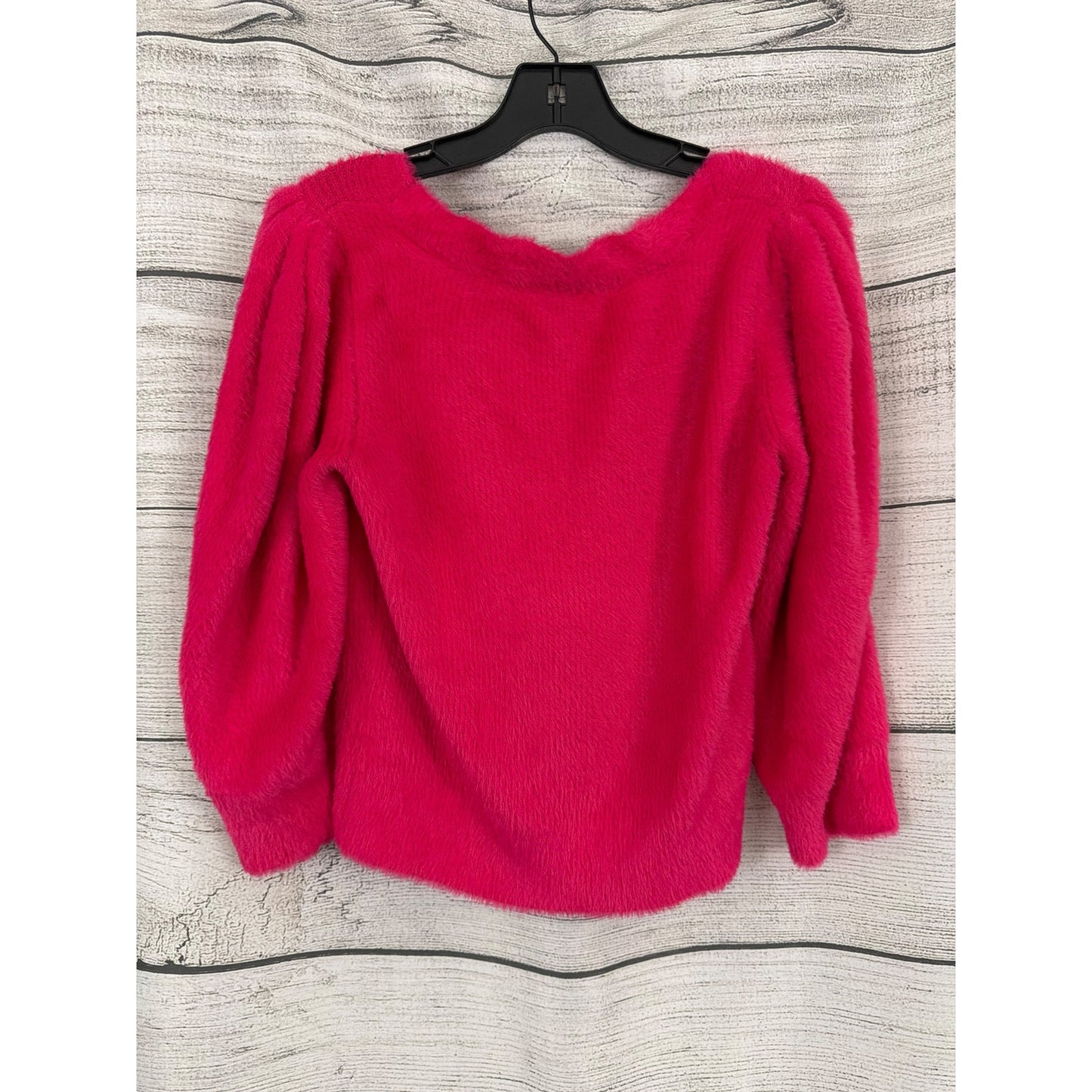 NWT Free People Moonbeam Raspberry Pop Faux Fur Sweater Size M