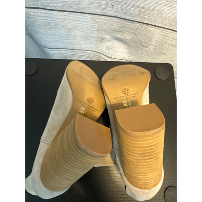 Kristin Cavallari Chinese Laundry Beige Peep-Toe Ankle Booties Size 7.5