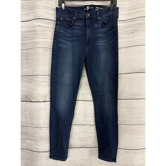 7 For All Mankind High Waist Ankle Guenevere Skinny Jeans Size 31