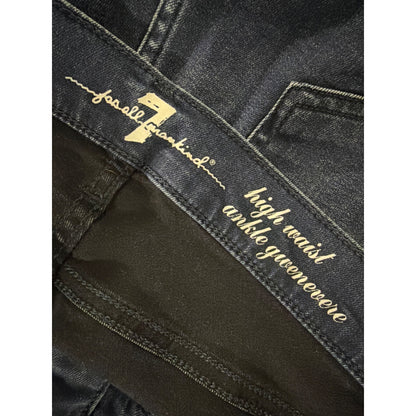 7 For All Mankind High Waist Ankle Guenevere Skinny Jeans Size 31