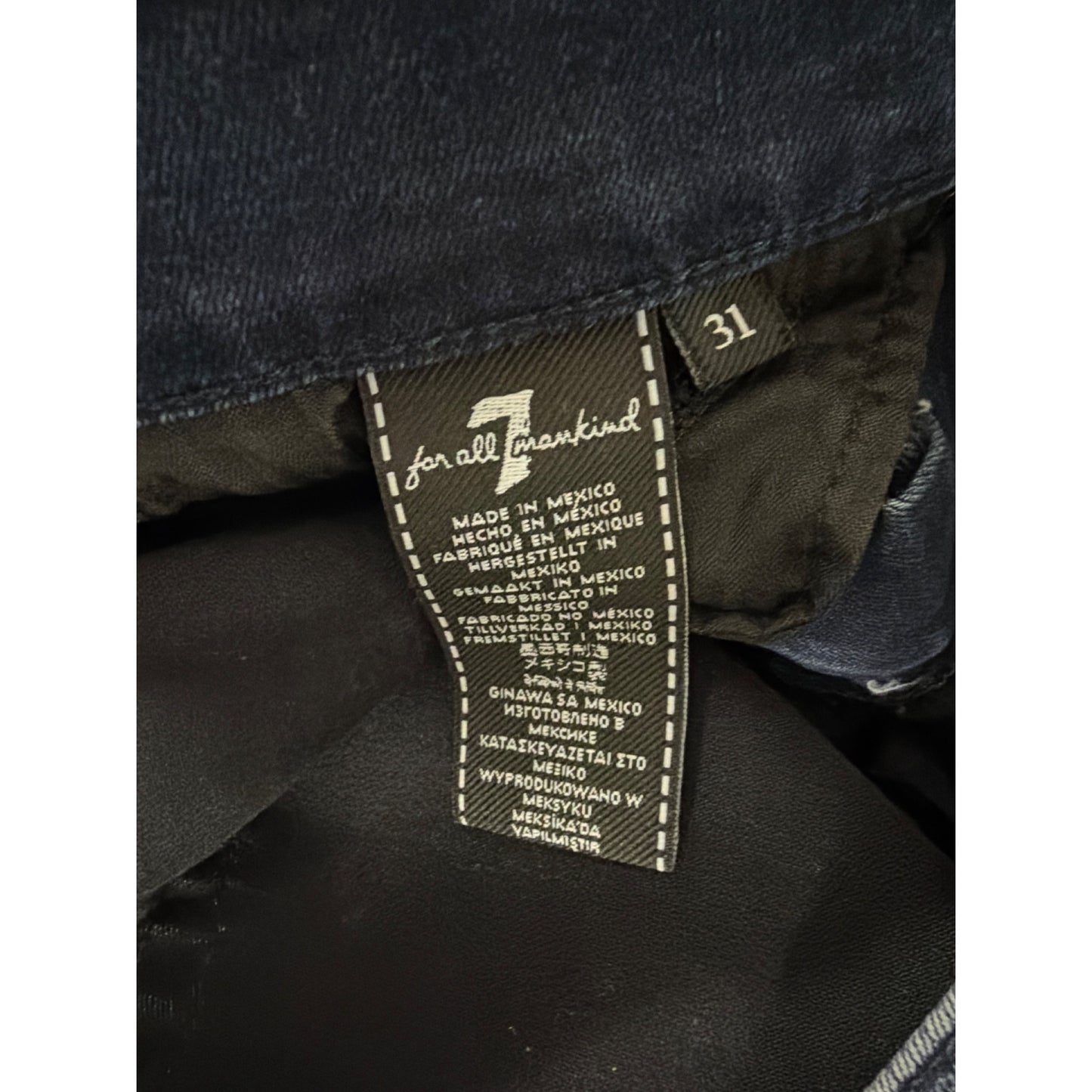 7 For All Mankind High Waist Ankle Guenevere Skinny Jeans Size 31