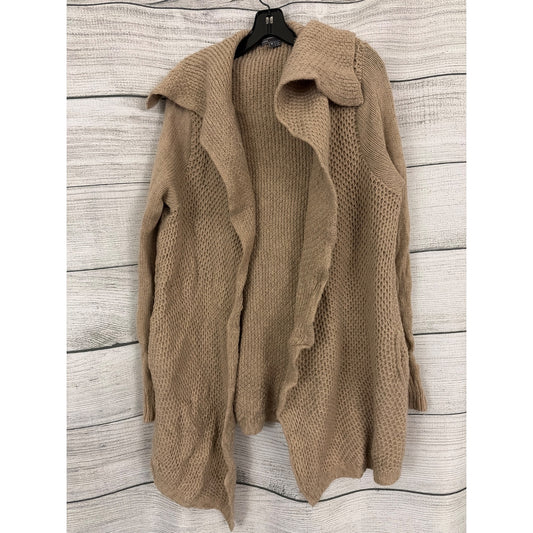 Vince Beige Open Front Honeycomb Knit Cardigan Sweater Size M