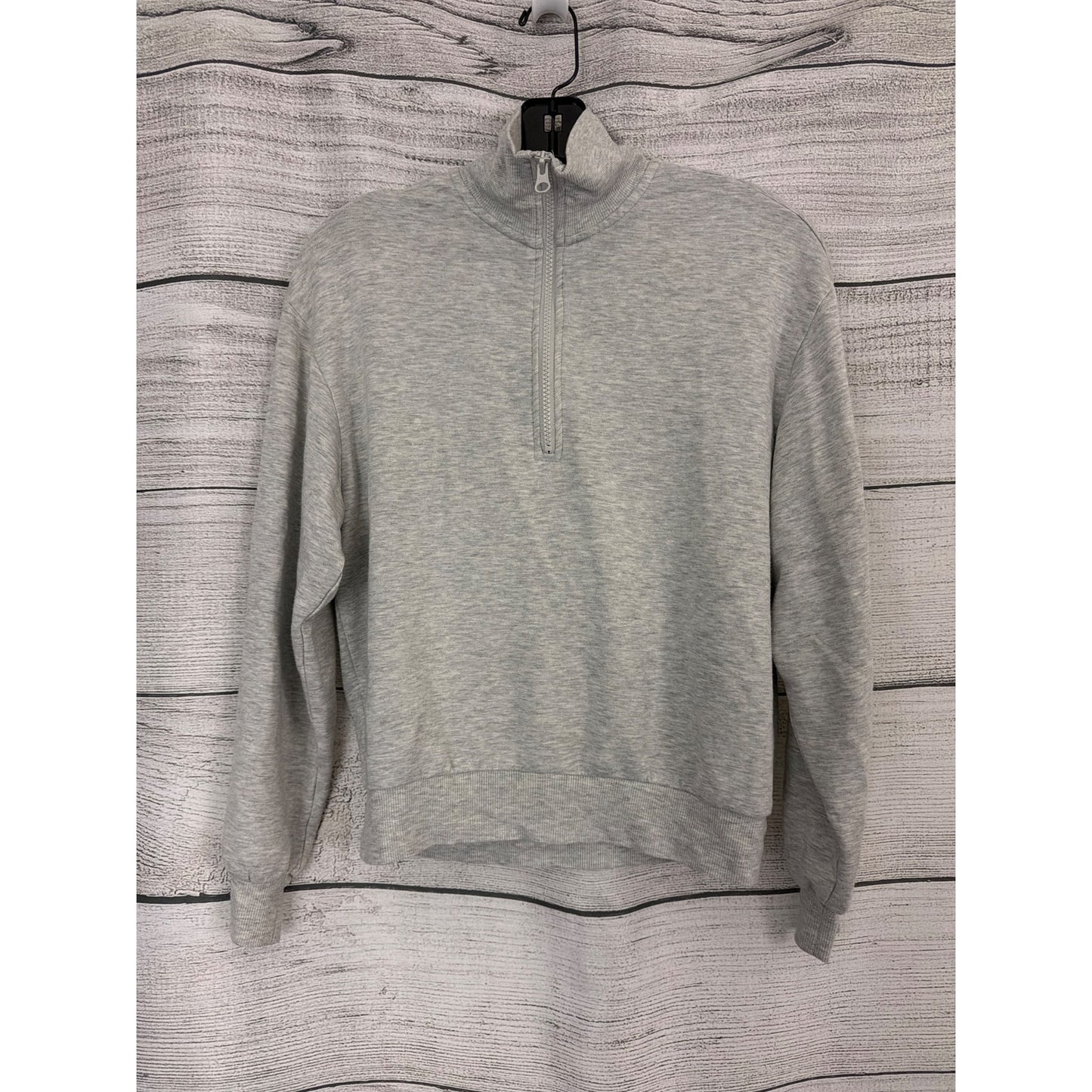Lou & Grey Gray Quarter-Zip Pullover Sweatshirt Size XS