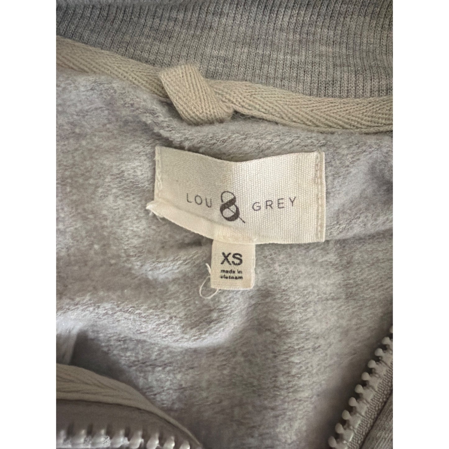 Lou & Grey Gray Quarter-Zip Pullover Sweatshirt Size XS