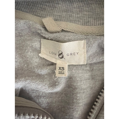 Lou & Grey Gray Quarter-Zip Pullover Sweatshirt Size XS