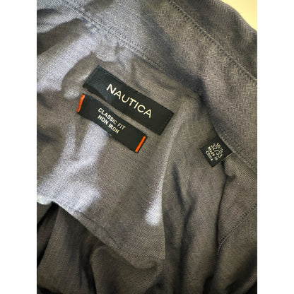 Nautica Mens Classic Fit Non-Iron Button-Down Shirt Size 16.5 32/33