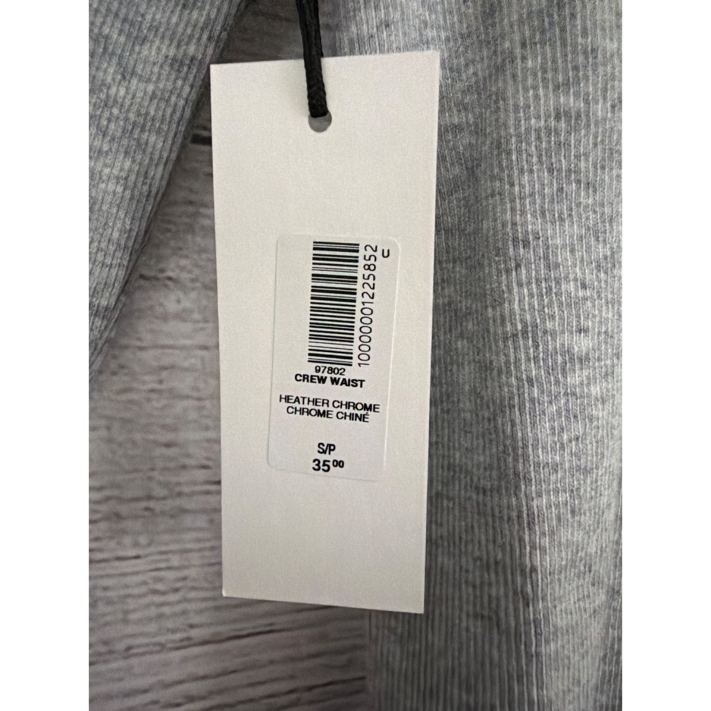 NWT TNA Homestretch Heather Chrome Cropped Long Sleeve Shirt Size S