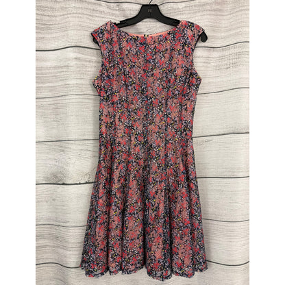 Danny And Nicole Floral Lace Overlay Fit & Flare Swing Dress Size 10