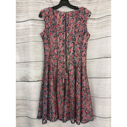 Danny And Nicole Floral Lace Overlay Fit & Flare Swing Dress Size 10