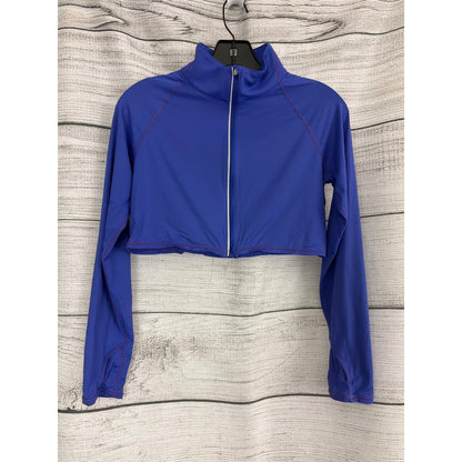BloqUV Purple Long Sleeve Cropped Zip-Up Size M