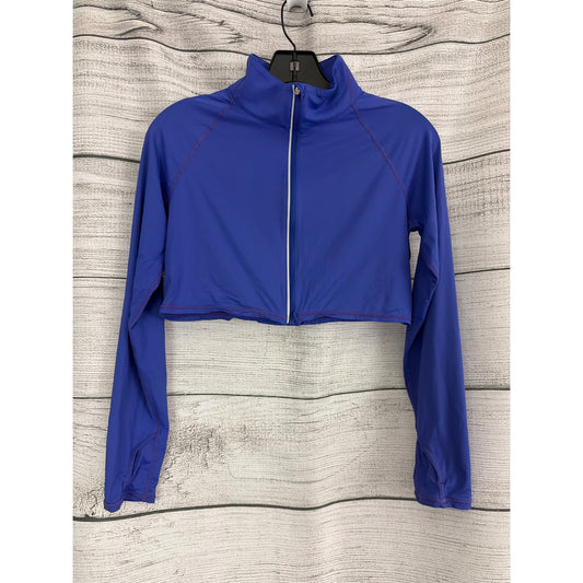 BloqUV Purple Long Sleeve Cropped Zip-Up Size M