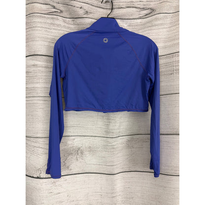 BloqUV Purple Long Sleeve Cropped Zip-Up Size M