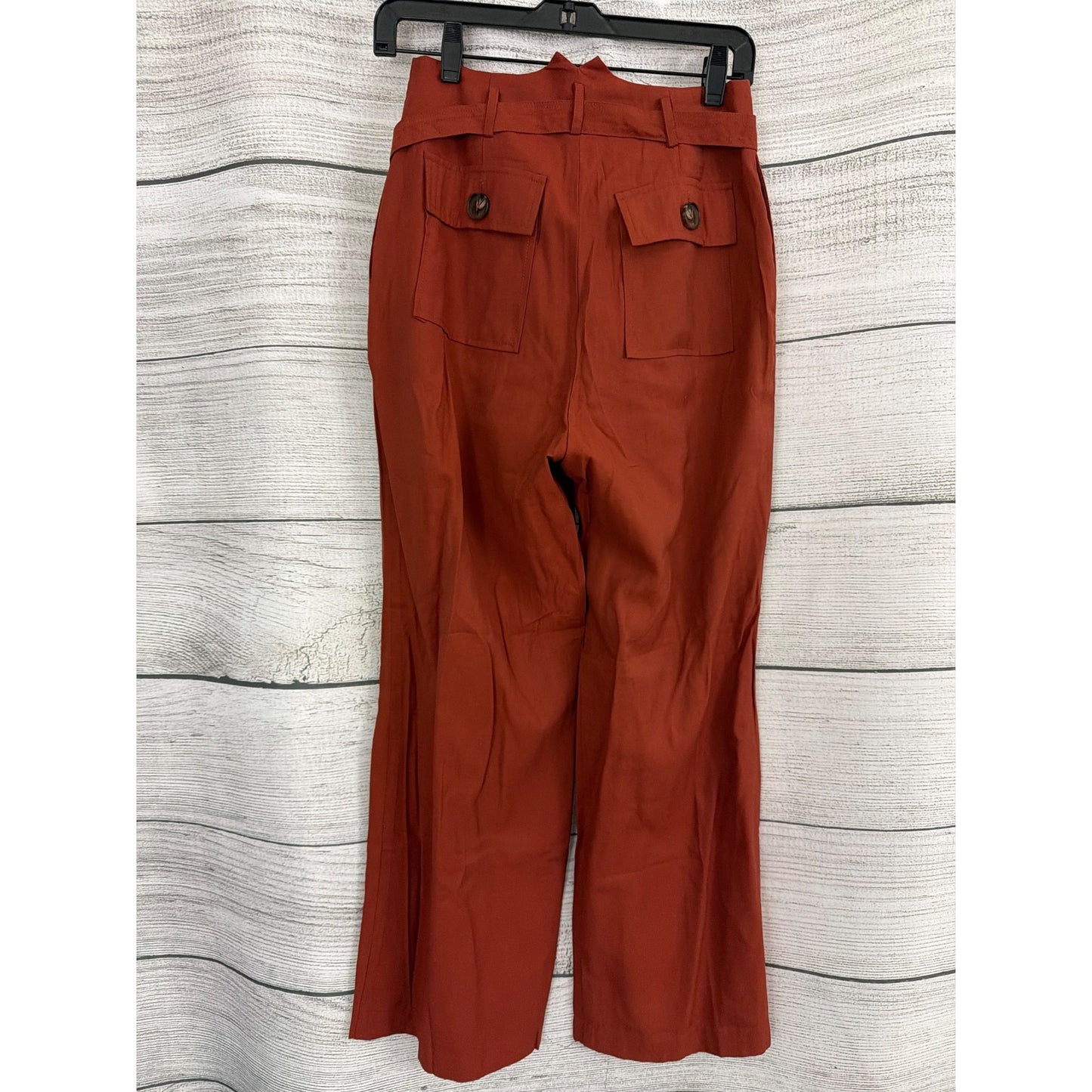 NWT Moon River Rust High-Waisted Wide-Leg Pants With Belt Size S