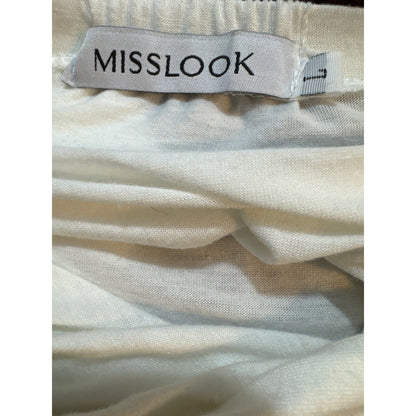 Misslook Sleeveless White Midi Dress Size L