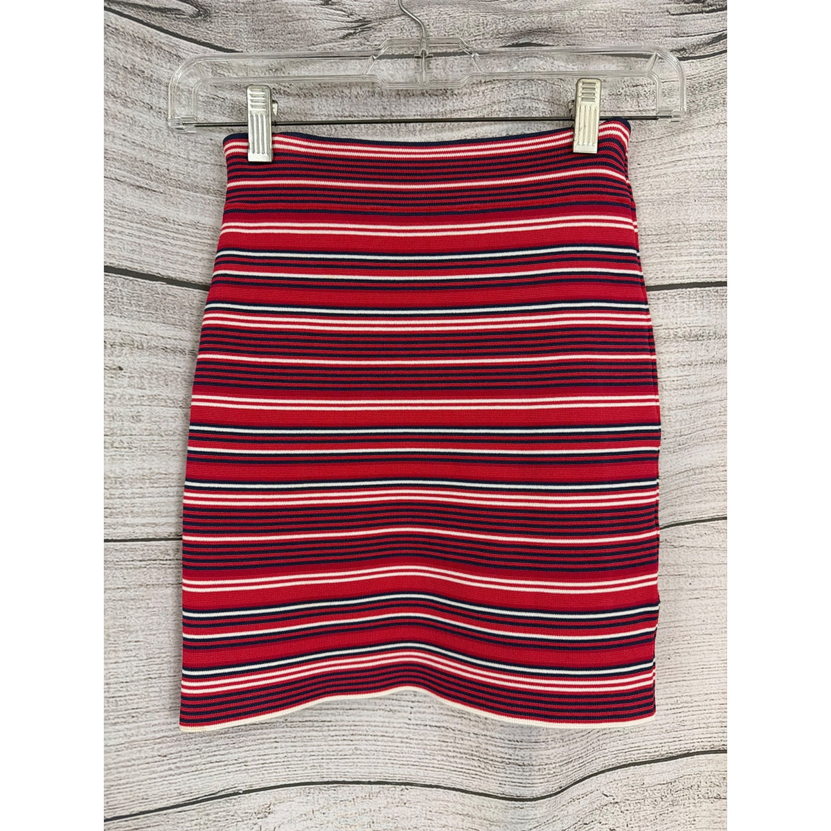 BCBGMaxAzria Ivy Striped Crisscross Bandage Mini Skirt Size XXS
