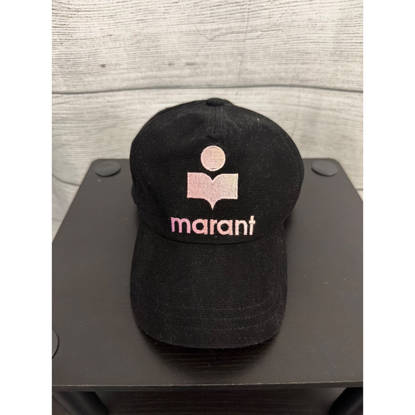 Isabel Marant Pink and Black Tyron Cap w/ Adjustable Strap