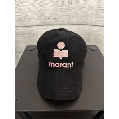 Isabel Marant Pink and Black Tyron Cap w/ Adjustable Strap