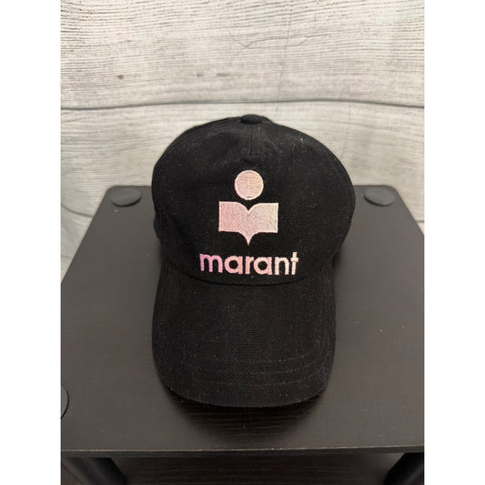 Isabel Marant Pink and Black Tyron Cap w/ Adjustable Strap