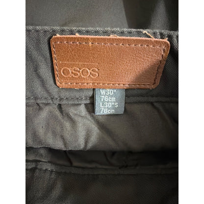 Mens ASOS Slim Fit Brown Chino Pants W30 L30