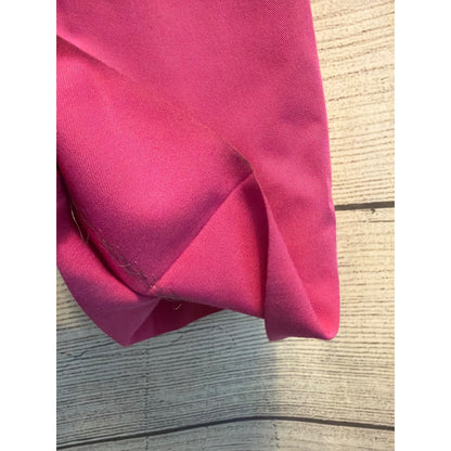 Bright Pink High Waisted Wide Leg Dress Pants