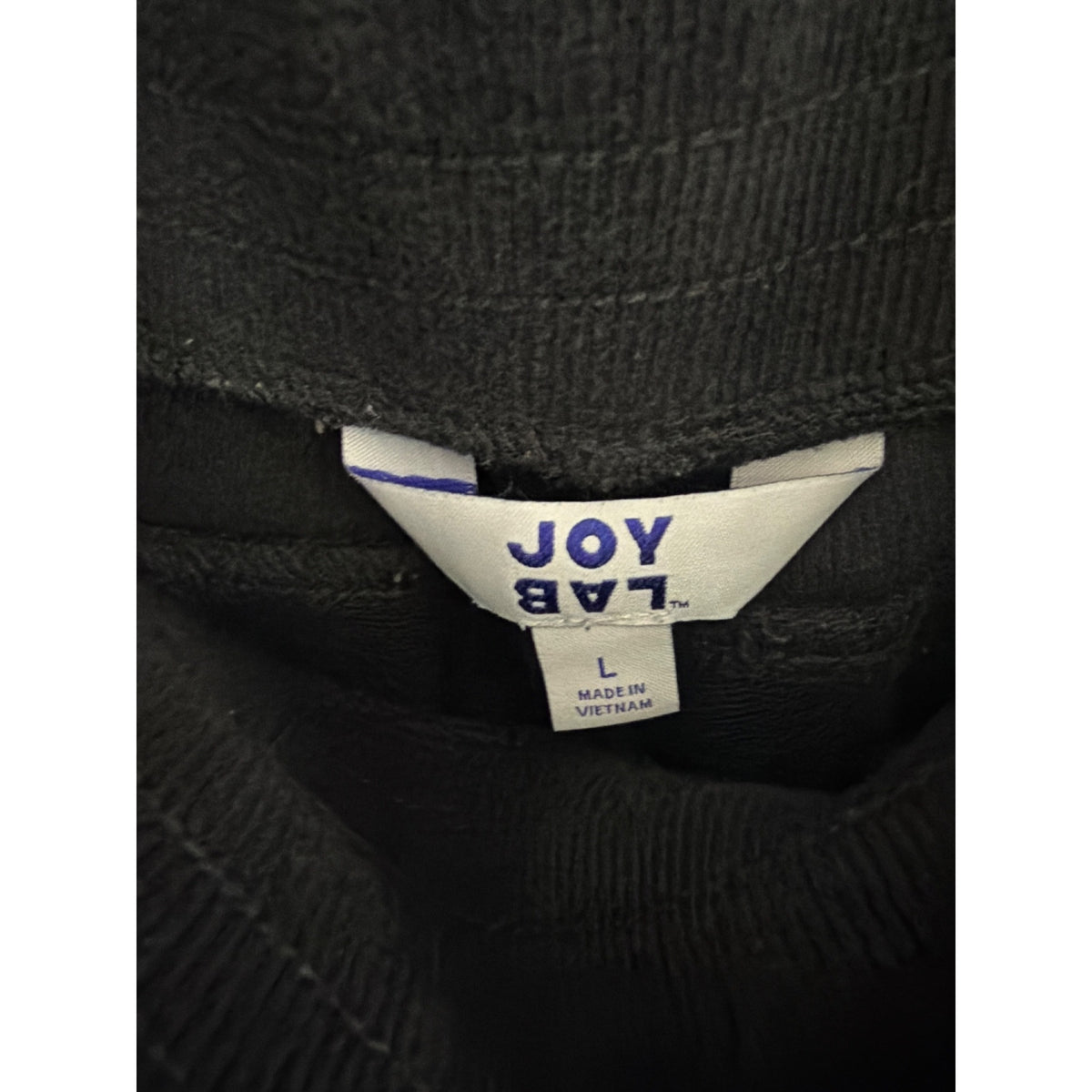 JoyLab Black Drawstring Wide-Leg Pants Size L