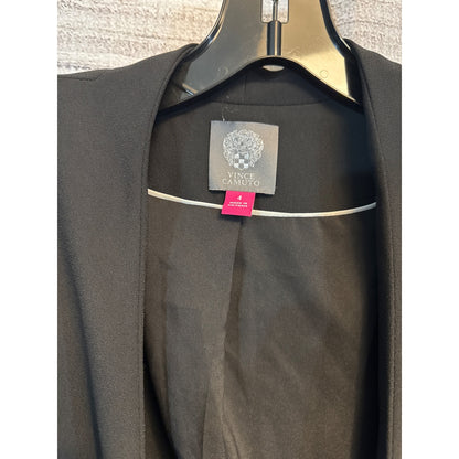 Vince Camuto Black Tailored Draped Blazer Jacket Size 4