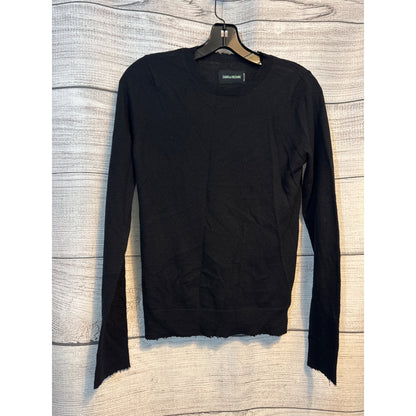 Zadig & Voltaire Black Cashmere Distressed Sweater Size XS