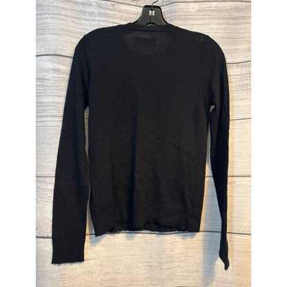 Zadig & Voltaire Black Cashmere Distressed Sweater Size XS
