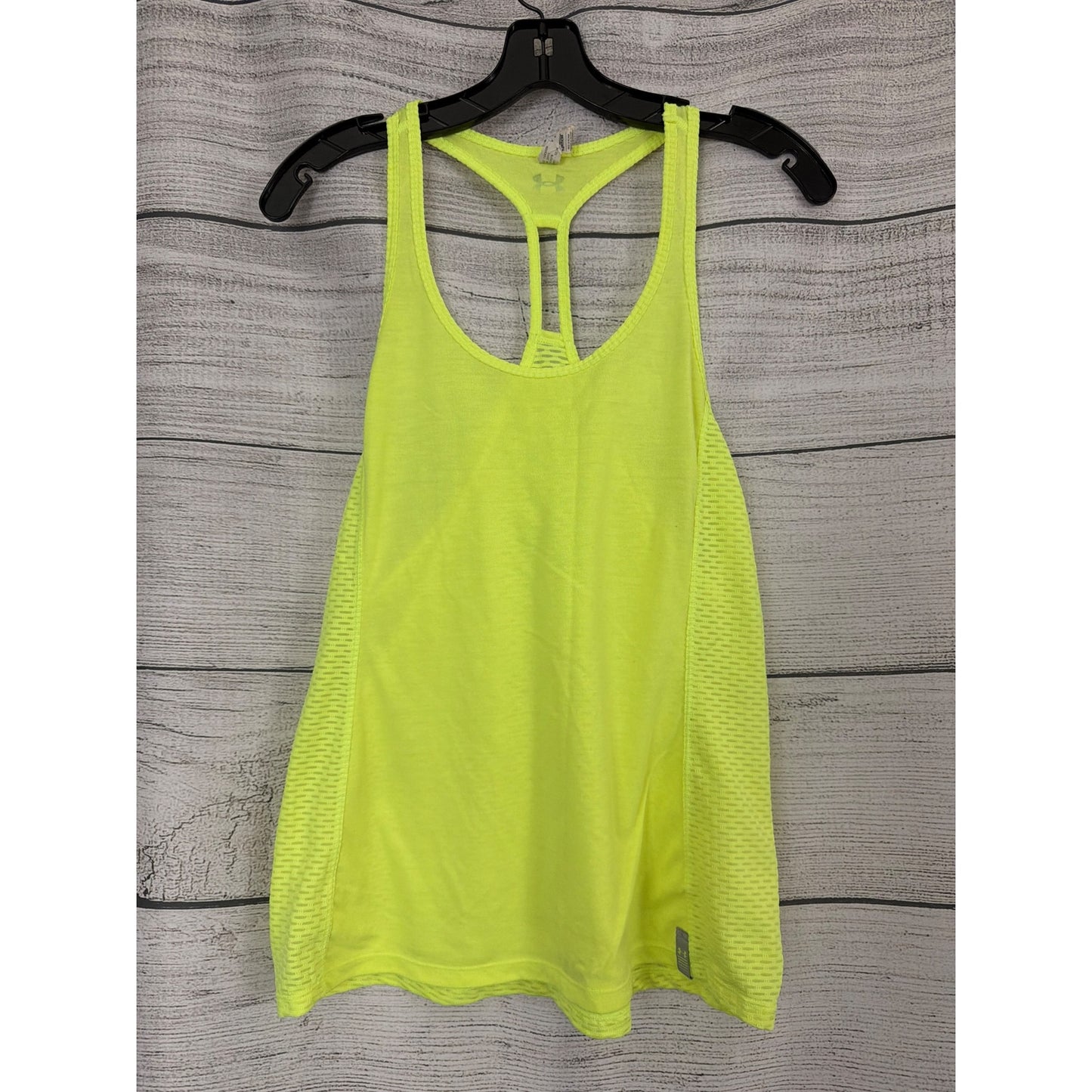 Under Armour Neon Yellow HeatGear Tank Top S