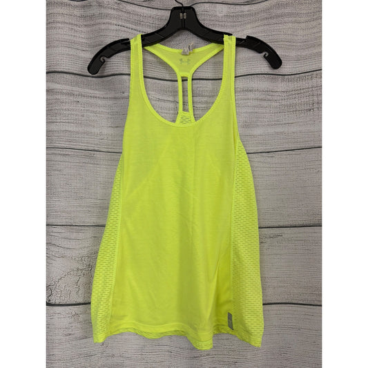 Under Armour Neon Yellow HeatGear Tank Top S