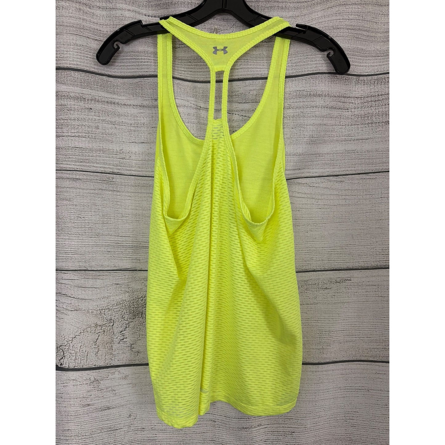 Under Armour Neon Yellow HeatGear Tank Top S