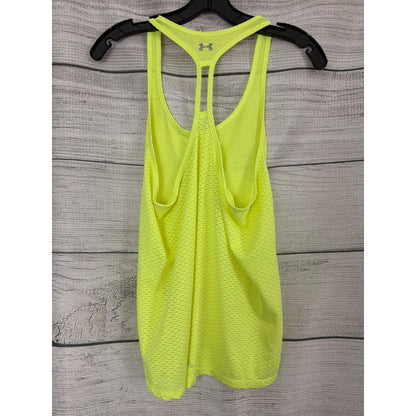 Under Armour Neon Yellow HeatGear Tank Top S